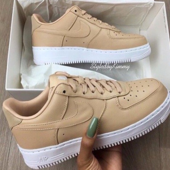 πΈ NIKE AIR FORCE 1 Sage Low Sneakers Shoes Beige - Picture 8 of 8